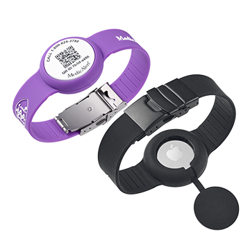QR Code Medical ID Wristband with Location Tracker